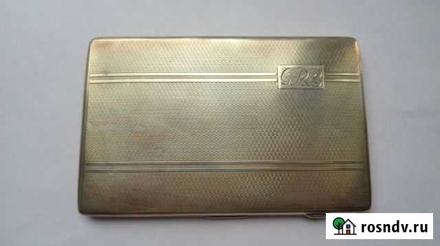 Портсигар большой серебряный, Бирмингем. 1921 год Петрозаводск - изображение 1