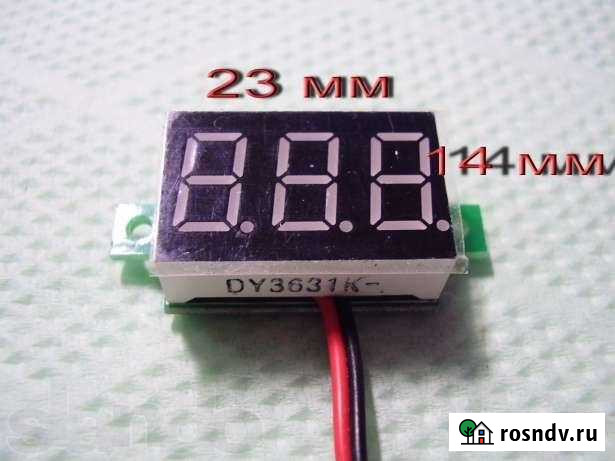 Встраиваемый микро вольтметр авто. Новые Омск - изображение 1