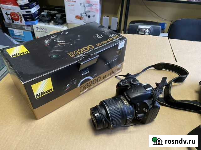 Зеркальный фотоаппарат nikon D3200 kit 18-55 С фо Барнаул - изображение 1