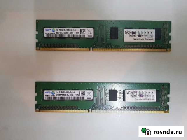 Оперативная память DDR3 SAMSUNG 2GB2шт Казань - изображение 1
