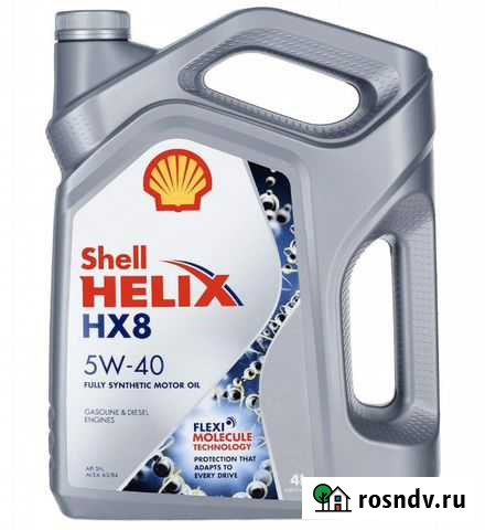 Моторное масло Shell helix HX8 synthetic 5W-40 4л Брянск - изображение 1