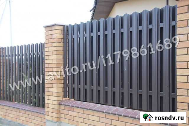 Штакетник металлический для забора. Гарантия Борисоглебский - изображение 1