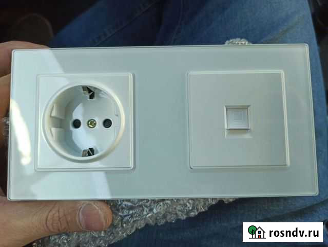 Розетка встраиваемая со стеклянной рамкой Бердск - изображение 1