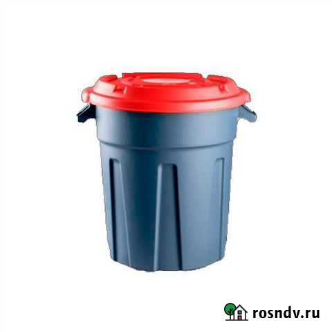 Пластиковый мусорный бак 60 литровый с крышкой Федоровское - изображение 1