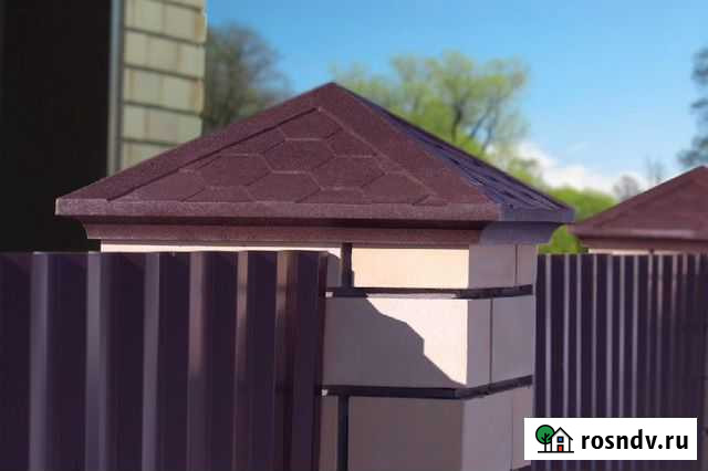 Колпаки на забор полимерпесчаные Стерлитамак - изображение 1