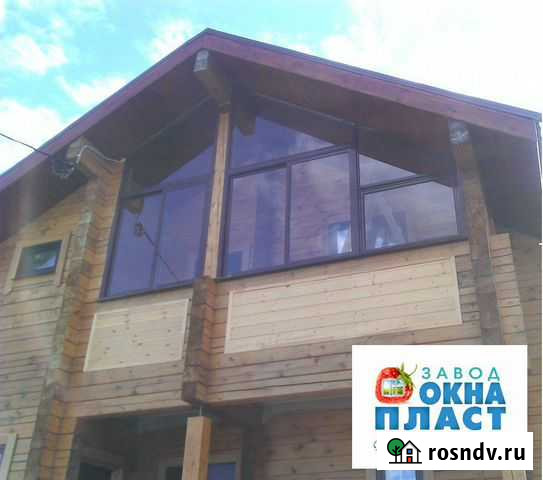 Окна пвх темный дуб 2780*1400 Омск - изображение 1