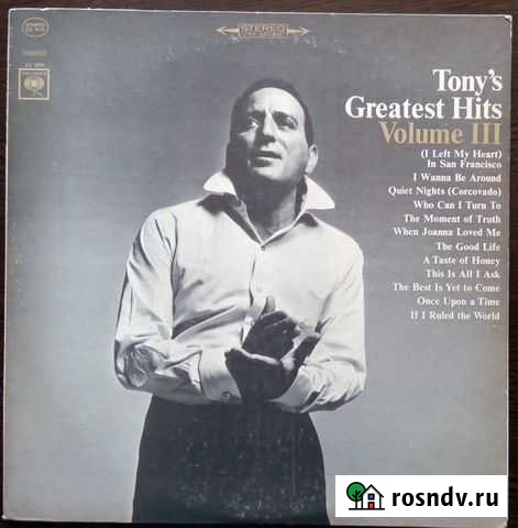 LP Tony Bennett Tonys Greatest Hits Volume III Барнаул - изображение 1