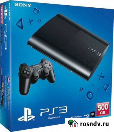 Sony PS3 SuperSlim 500 gb прошитая Нижнекамск - изображение 1