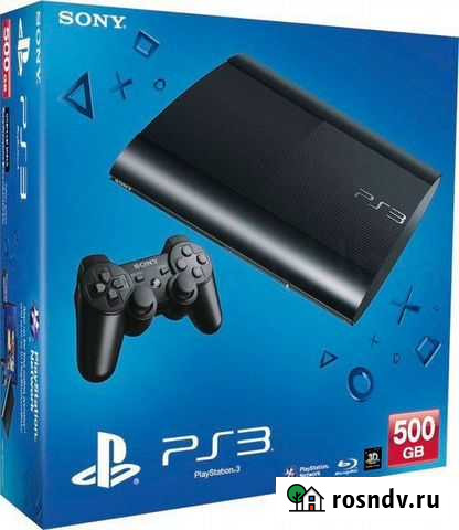 Sony PS3 SuperSlim 500 gb прошитая Нижнекамск - изображение 1