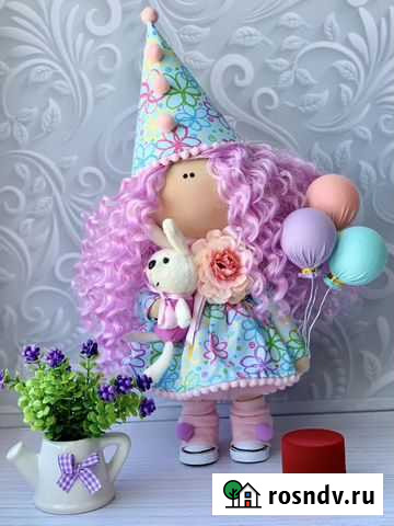 Интерьерная кукла клоунесса Зефирка Зеленодольск - изображение 1