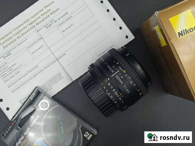 Nikon 50mm F/1.8D AF Nikkor коробка Видное - изображение 1