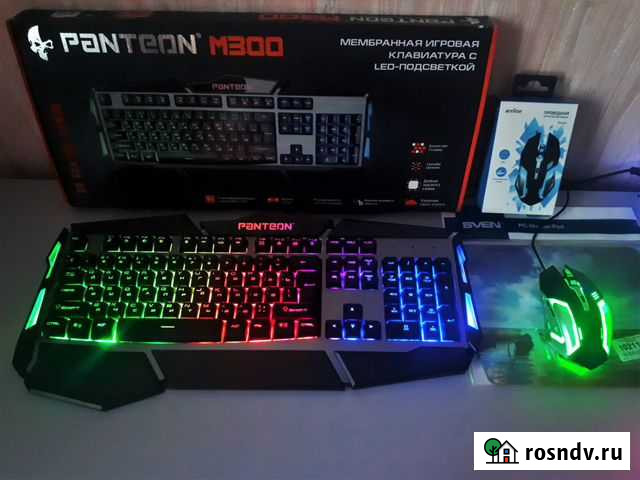 Новый игровой набор 3X Клавиатура Мышь Коврик Led Курск - изображение 1