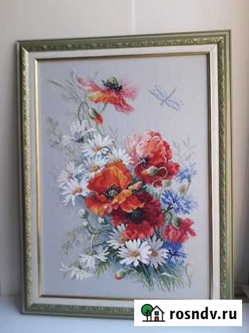 Вышивка крестом картина в багете Кострома - изображение 1