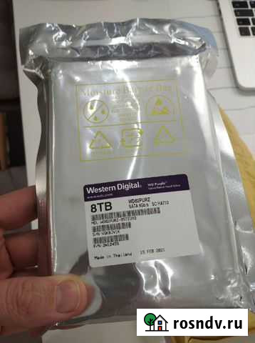 Новый 8 тб HDD WD Purple 7200 rpm Иваново - изображение 1