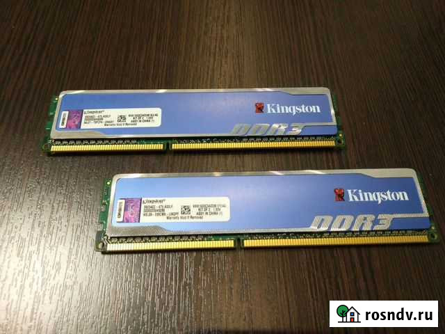 Оперативная память ddr3 4gb Kingston (2 х 2gb) Краснодар - изображение 1