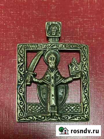 Старинная Икона Николай Можайский прорезная Обмен Бийск - изображение 1