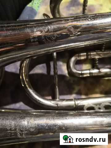 2-духовых трубы Ленингр.1957г.-1967г. один мундшт Севастополь - изображение 1