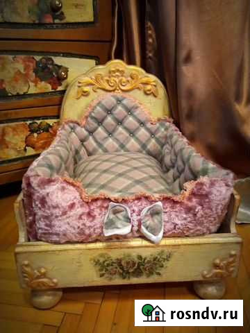 Эксклюзивная лежанка для животных из нат. дерева Развилка - изображение 1