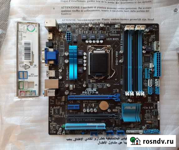 TOP материнская плата asus P8Z77-M S1155 Феодосия - изображение 1