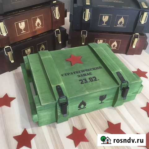 Ящик подарочный стратегический запас зелёный. Дату Самара - изображение 1