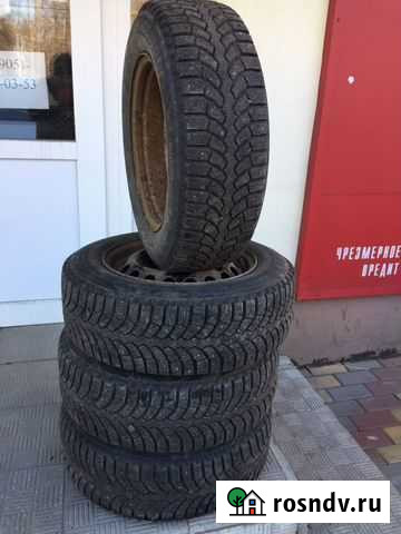 Колеса в сборе Б/У 185/65/15 Бридж(шипы) Штамп 4/1 Мичуринск - изображение 1