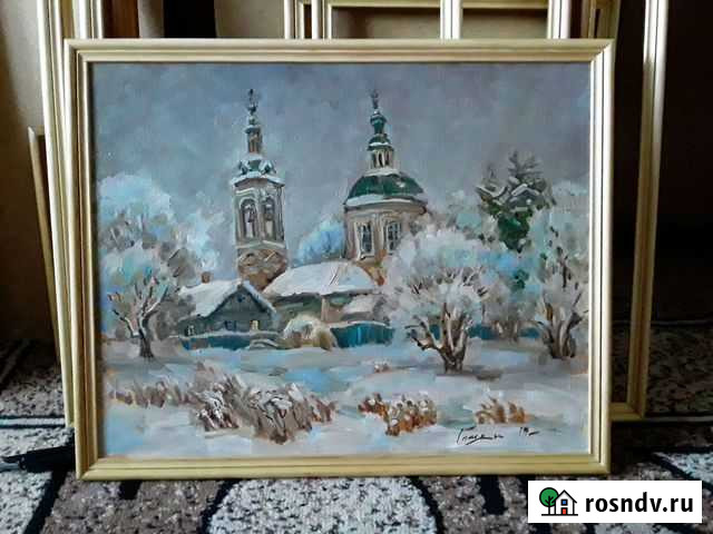 Картина маслом на холсте пейзаж Липецк - изображение 1