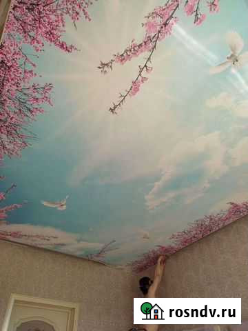 Натяжные потолки установка Хасавюрт - изображение 1
