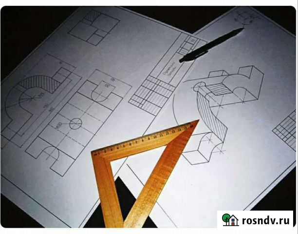 Выполнение чертежей. Инженерная графика, черчение Курск - изображение 1