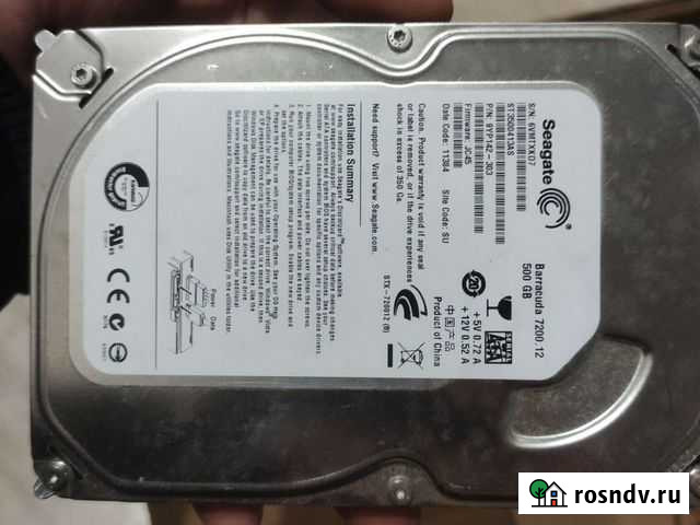 Жесткий диск SATA Seagate 500Gb 7200rpm Пенза - изображение 1