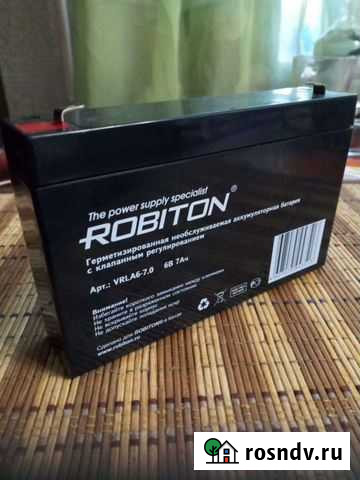 Аккумулятор 6 вольт 7 ампер Ростов - изображение 1