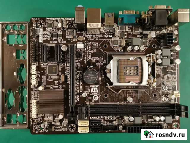 1150 mATX Gigabyte H81M-D2V универсальная с NVMe Краснознаменск - изображение 1