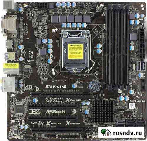 Материнская плата 1155 Asrock b75 Каспийск