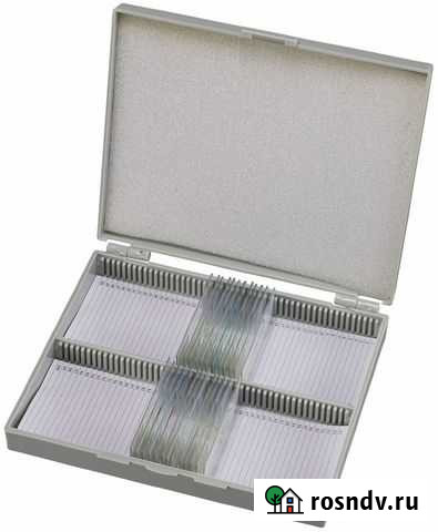 Набор микропрепаратов Bresser 25 шт., в кейсе Москва - изображение 1