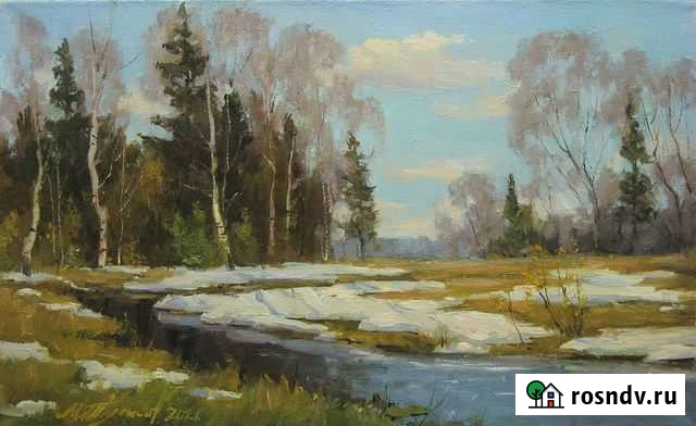 Картина маслом - Последний снег - 2021 Киров - изображение 1