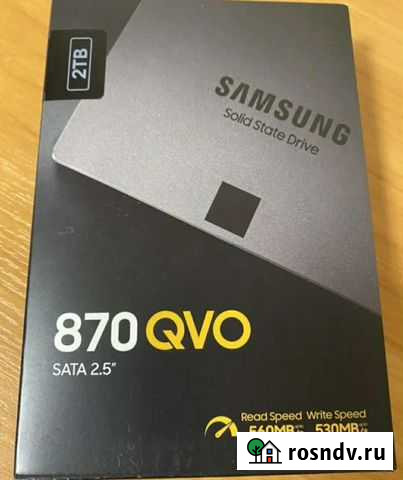 SSD Samsung 870 qvo, 2 Tb, new Москва - изображение 1