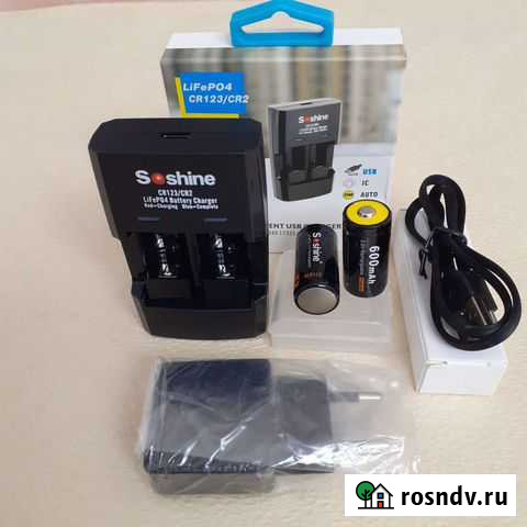 Аккумулятор Soshine RCR123A 3.0V 600мАч Дорогобуж - изображение 1