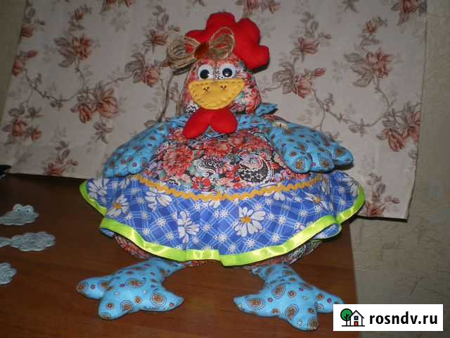 Размер 30 см, ручная работа.текстильная курица Краснослободск - изображение 1
