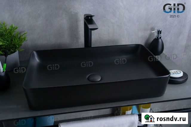 Раковина черна накладна Gid (italy) bm9396 Краснодар - изображение 1