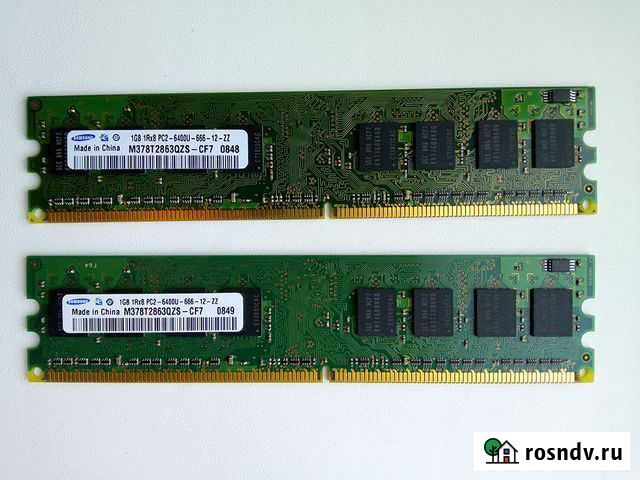 Память DDR2 1гб pc2-6400, 2 штуки Владимир - изображение 1