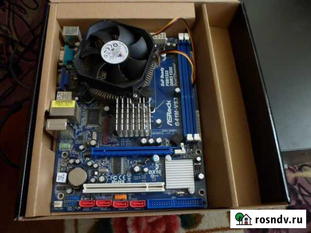 Мать на 775 + проц + кулер Вышний Волочек - изображение 1