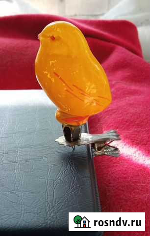 Елочная игрушка СССР Цыпленок Каталог, прищепка Ковров - изображение 1