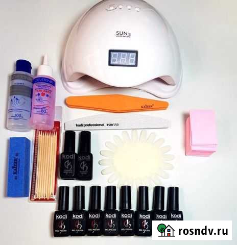 Набор для маникюра лампа 48W+ гель-лак Kodi Липецк - изображение 1