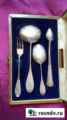 Серебряный набор для чая 84 Королев - изображение 1