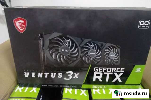 Видеокарта MSI 3070 Ti ventus 3X 8G OC (LHR) Екатеринбург - изображение 1