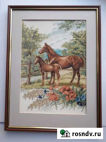 Картина вышитая крестом. Вышивка крестом в багете Кострома - изображение 1