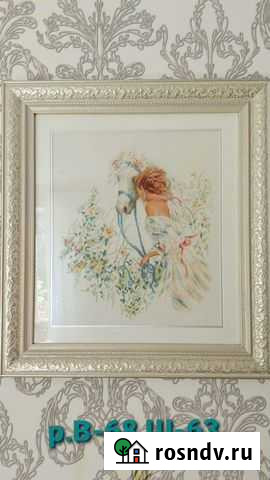 Картина вышита крестом(ручная работа) Хабаровск - изображение 1