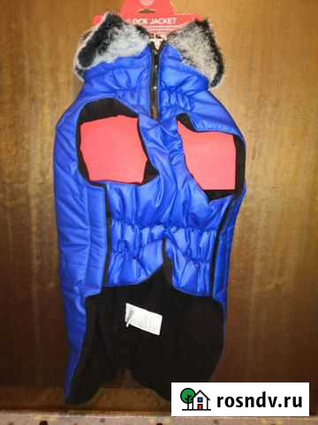 Куртка для собаки 22 размер, синяя Дмитров - изображение 1