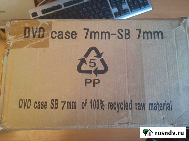 Коробки для CD/DVD Slim 7mm (100 шт) Домодедово - изображение 1