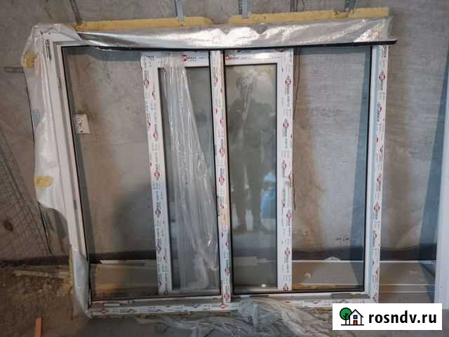 Окно пластиковое (3-х камерное) 1590 ширина 1430 в Чебоксары - изображение 1