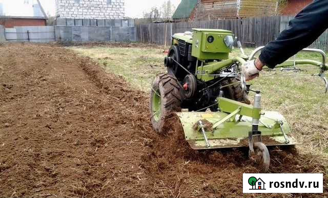 Вспашка, культивация земли мотоблоком Воронеж - изображение 1